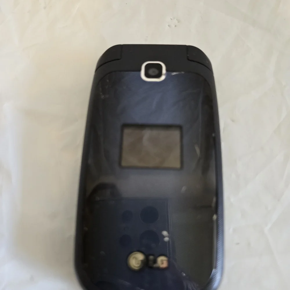 LG Black Flip Phone Compact Classic Design No Back Cover
